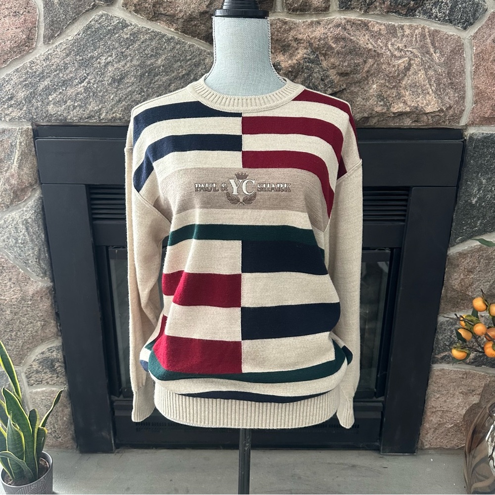 Vintage Paul & Shark Colorblock Wool Sweater